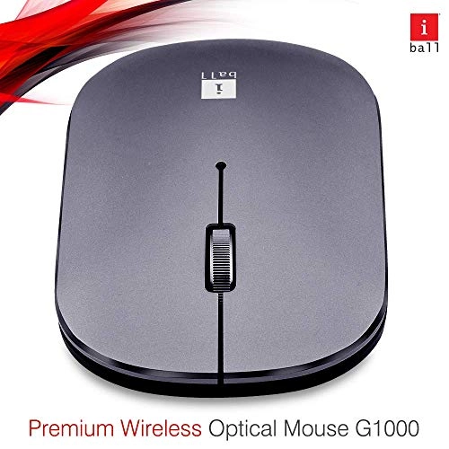 iBall G1000 Silent Button Metal Premium Wireless Mouse with Nano Receiver PC/Mac/Laptop-Silver iBall G1000 Silent Button Metal Premium Wireless Mouse with Nano Receiver PC/Mac/Laptop-Silver