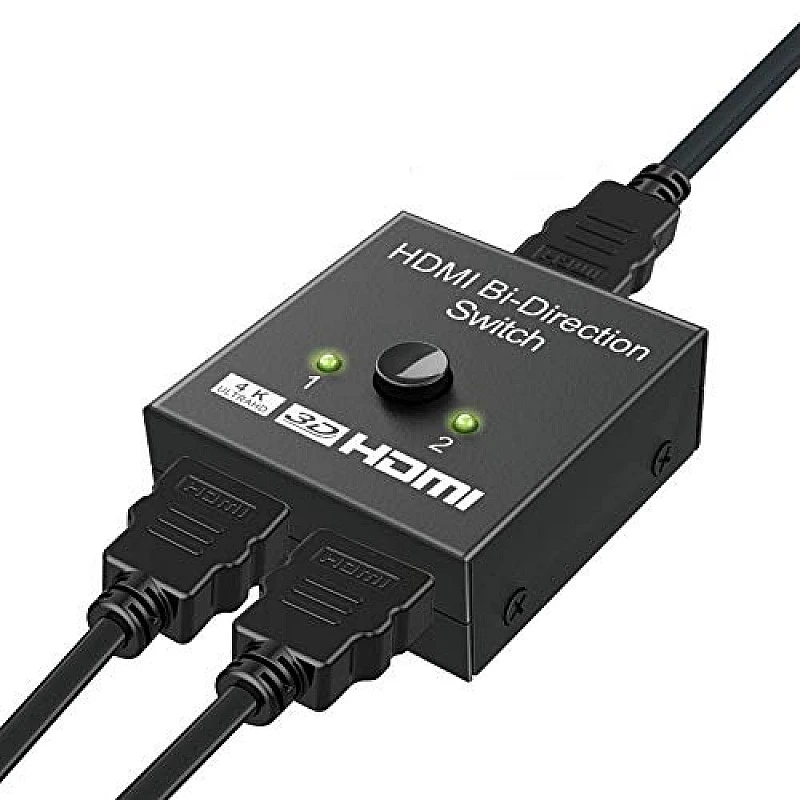 HDMI Bi-Direction Switchï¼Å’HDMI Splitter 4K, 2 x 1 or 1 x 2 HDMI Switch Bidirectional HDMI switcher for (Black) HDMI Bi-Direction Switchï¼Å’HDMI Splitter 4K, 2 x 1 or 1 x 2 HDMI Switch Bidirectional HDMI switcher for (Black)