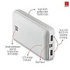iBall 20000 mAh Powerbank IB-20000LP, Sturdy Dual USB Output, White iBall 20000 mAh Powerbank IB-20000LP, Sturdy Dual USB Output, White