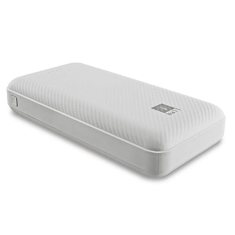 iBall 20000 mAh Powerbank IB-20000LP, Sturdy Dual USB Output, White iBall 20000 mAh Powerbank IB-20000LP, Sturdy Dual USB Output, White