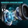 Eksa E3000 Gaming Wired On Ear Headphones Noise Cancelling, Led Light For Pc, Ps4, Ps5 (Black)