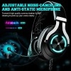 Eksa E3000 Gaming Wired On Ear Headphones Noise Cancelling, Led Light For Pc, Ps4, Ps5 (Black)
