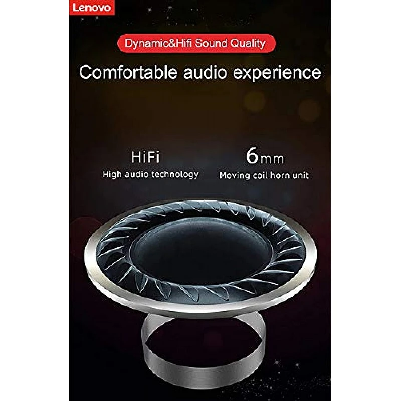 Lenovo HT10 True Wireless Earbuds Earphones Headphones Bluetooth V5.0 in-Built Mic Black Lenovo HT10 True Wireless Earbuds Earphones Headphones Bluetooth V5.0 in-Built Mic Black