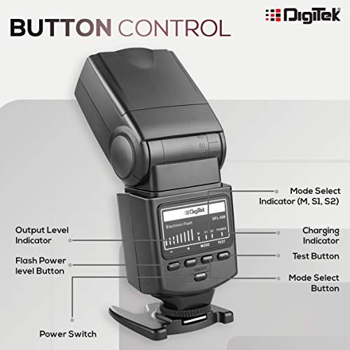 DIGITEK® (DFL-088) Universal Electronic Flash Speedlite for DSLR Cameras Canon Nikon Pentax Olympus 