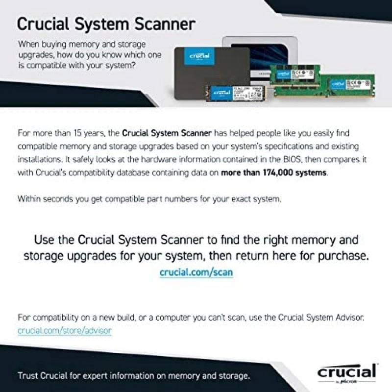 Crucial BX500 1TB 3D NAND SATA 2.5-Inch Internal SSD - CT1000BX500SSD1 Crucial BX500 1TB 3D NAND SATA 2.5-Inch Internal SSD - CT1000BX500SSD1