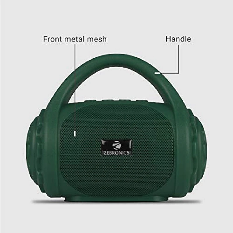 Zebronics ZEB-COUNTY Wireless Bluetooth Portable Speaker With Supporting Green Zebronics ZEB-COUNTY Wireless Bluetooth Portable Speaker With Supporting Green