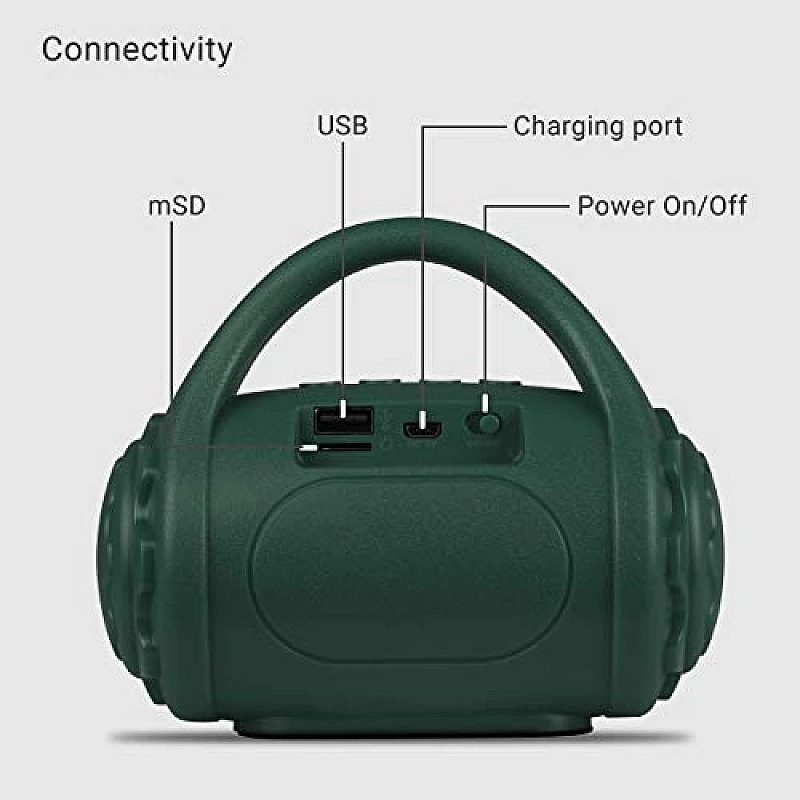 Zebronics ZEB-COUNTY Wireless Bluetooth Portable Speaker With Supporting Green Zebronics ZEB-COUNTY Wireless Bluetooth Portable Speaker With Supporting Green