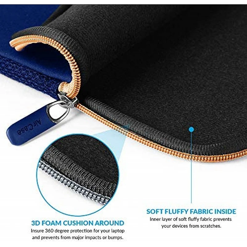 AirCase Laptop Bag Sleeve Case Cover for 15.6-Inch Laptop MacBook, Protective, Neoprene Black AirCase Laptop Bag Sleeve Case Cover for 15.6-Inch Laptop MacBook, Protective, Neoprene Black