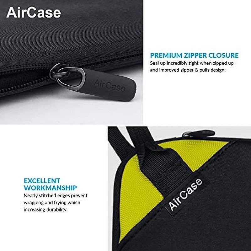 AirCase Laptop Bag Sleeve Case Cover for 15.6-Inch Laptop MacBook, Protective, Neoprene Black AirCase Laptop Bag Sleeve Case Cover for 15.6-Inch Laptop MacBook, Protective, Neoprene Black