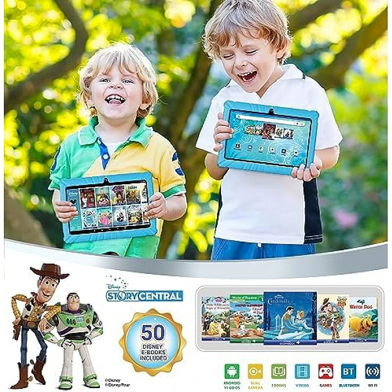 Contixo 7 Android Kids Tablet 32GB Includes 50+Disney Storybooks Stickers (Value $200) Kid-Proof Case (2023 Model V8) Blue Contixo 7 Android Kids Tablet 32GB Includes 50+Disney Storybooks Stickers (Value $200) Kid-Proof Case (2023 Model V8) Blue