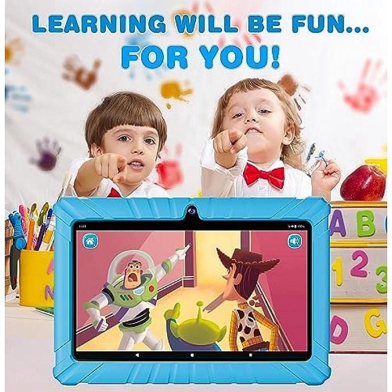 Contixo 7 Android Kids Tablet 32GB Includes 50+Disney Storybooks Stickers (Value $200) Kid-Proof Case (2023 Model V8) Blue Contixo 7 Android Kids Tablet 32GB Includes 50+Disney Storybooks Stickers (Value $200) Kid-Proof Case (2023 Model V8) Blue
