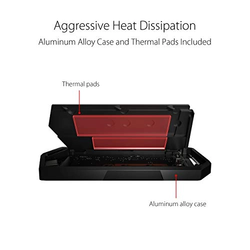 ASUS ROG Strix Arion Aluminum Alloy M.2 NVMe External SSD Holder Portable Enclosure Case
