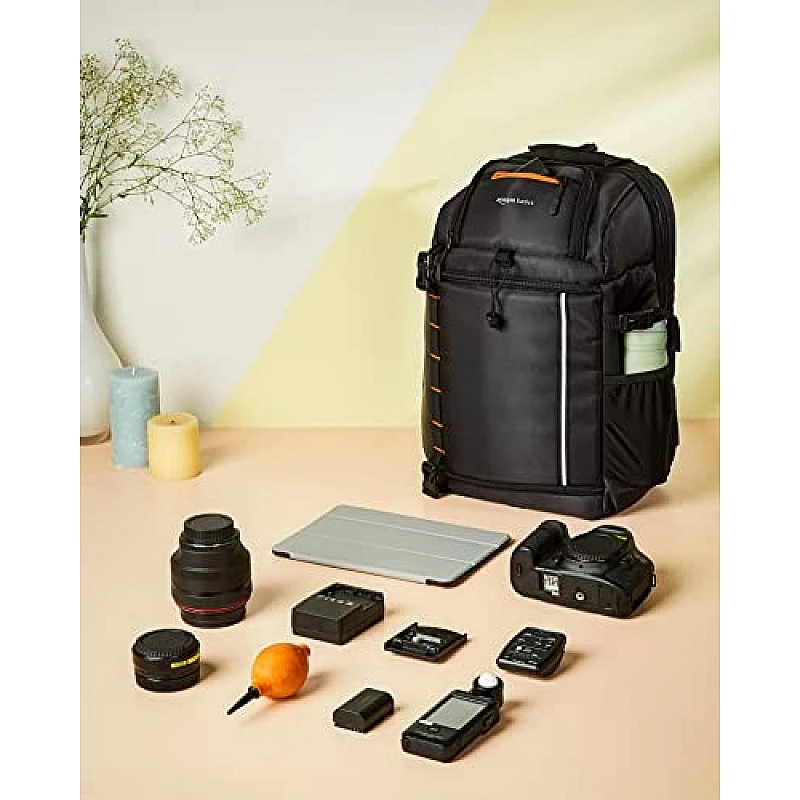 amazon basics Camera Backpack for DSLR, Lens, Accessories & Laptop (15'), Tripod Holder, Black amazon basics Camera Backpack for DSLR, Lens, Accessories & Laptop (15'), Tripod Holder, Black