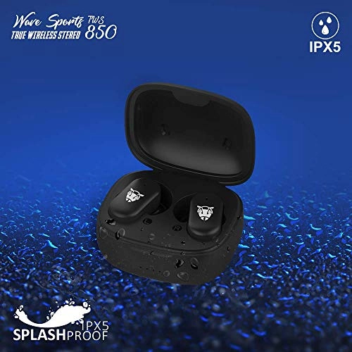 ANT AUDIO Wave Sports TWS 850 Truly Wireless Bluetooth in Ear Earbuds with Mic Black
