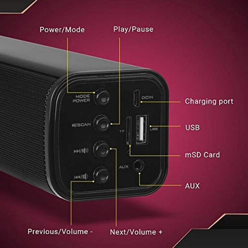 Zebronics Vita Plus Portable Speaker Supporting Bluetooth, FM, SD Crad, Aux(Black) Zebronics Vita Plus Portable Speaker Supporting Bluetooth, FM, SD Crad, Aux(Black)
