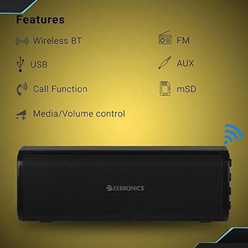 Zebronics Vita Plus Portable Speaker Supporting Bluetooth, FM, SD Crad, Aux(Black) Zebronics Vita Plus Portable Speaker Supporting Bluetooth, FM, SD Crad, Aux(Black)