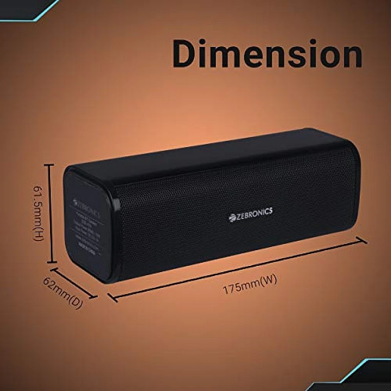Zebronics Vita Plus Portable Speaker Supporting Bluetooth, FM, SD Crad, Aux(Black) Zebronics Vita Plus Portable Speaker Supporting Bluetooth, FM, SD Crad, Aux(Black)
