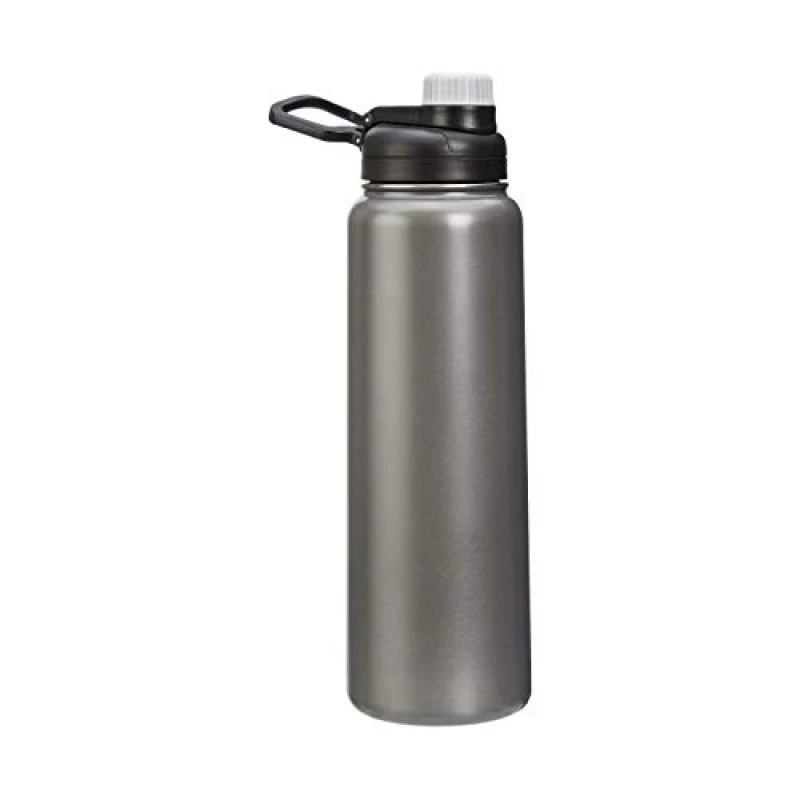 Amazon Basics Stainless Steel Insulated Water Bottle with Spout Lid, (890 ml, Grey) Amazon Basics Stainless Steel Insulated Water Bottle with Spout Lid, (890 ml, Grey)