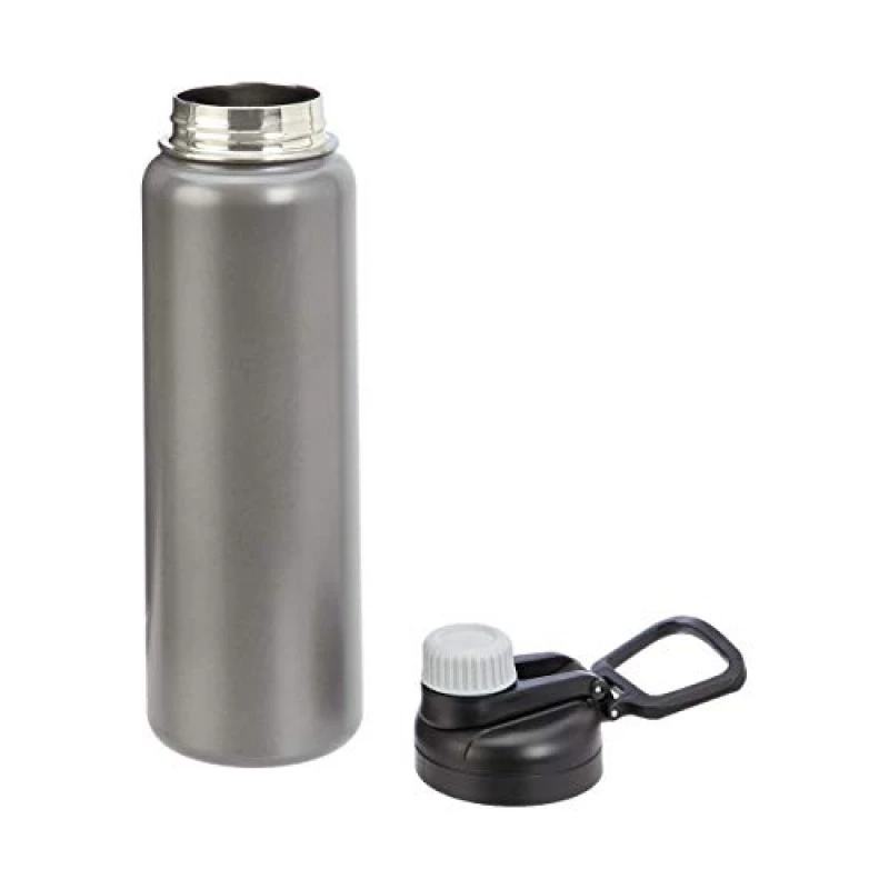 Amazon Basics Stainless Steel Insulated Water Bottle with Spout Lid, (890 ml, Grey) Amazon Basics Stainless Steel Insulated Water Bottle with Spout Lid, (890 ml, Grey)