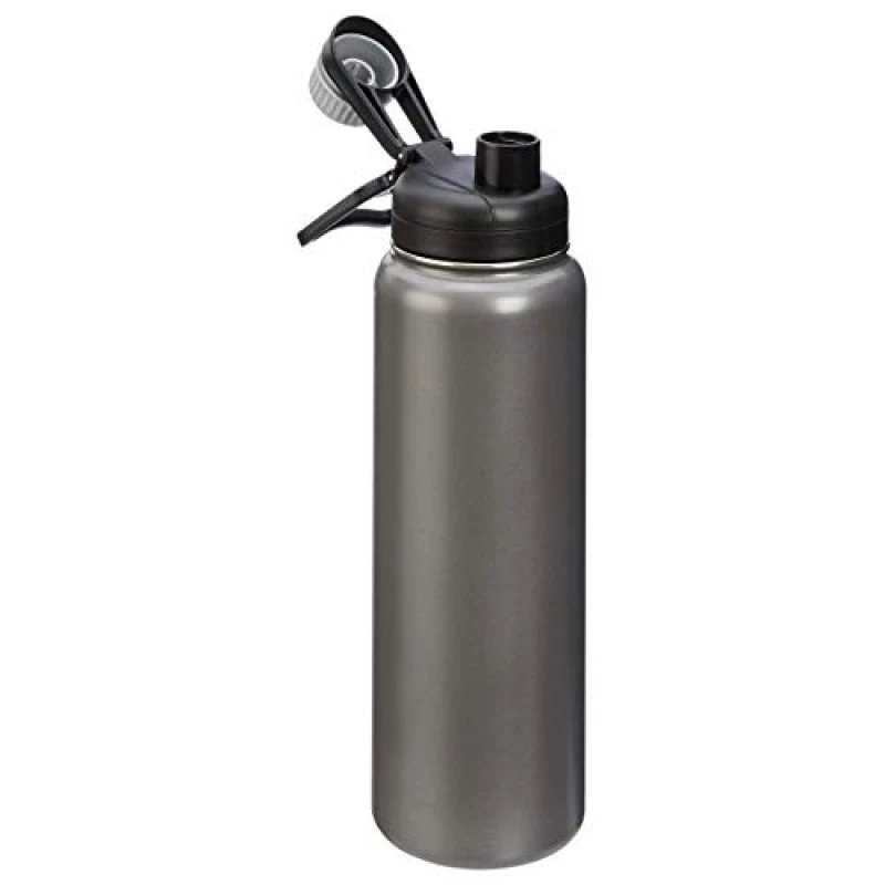 Amazon Basics Stainless Steel Insulated Water Bottle with Spout Lid, (890 ml, Grey) Amazon Basics Stainless Steel Insulated Water Bottle with Spout Lid, (890 ml, Grey)