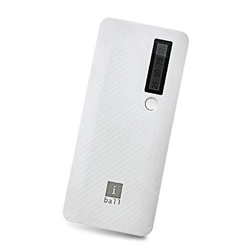 iBall IB-10000LI Powerbank. with a 10000 mAh Battery and a 2.4 A Fast Charging Output with Dual USB Output (White) iBall IB-10000LI Powerbank. with a 10000 mAh Battery and a 2.4 A Fast Charging Output with Dual USB Output (White)