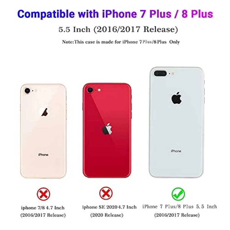 apple leather case Cover Case for Apple iPhone 7 Plus / 8 Plus (Red) apple leather case Cover Case for Apple iPhone 7 Plus / 8 Plus (Red)