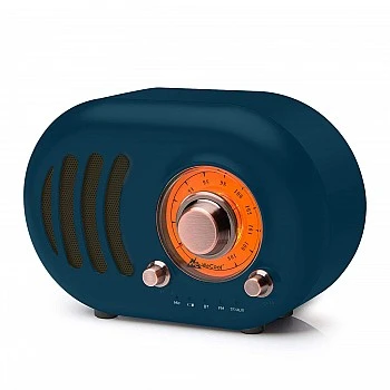 WeCool Storm S-02 Vintage Bluetooth Speakers Wireless with Portable Speakers (Navy Blue)