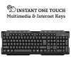 Quantum QHM7710 Multimedia Combo Wired USB Multi-Device Keyboard Black