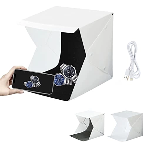 Verilux® 20x20cm Foldable Photo Studio with 2 Light Strips and 2 Colors Photography Backdrops Softbox Photography Verilux® 20x20cm Foldable Photo Studio with 2 Light Strips and 2 Colors Photography Backdrops Softbox Photography