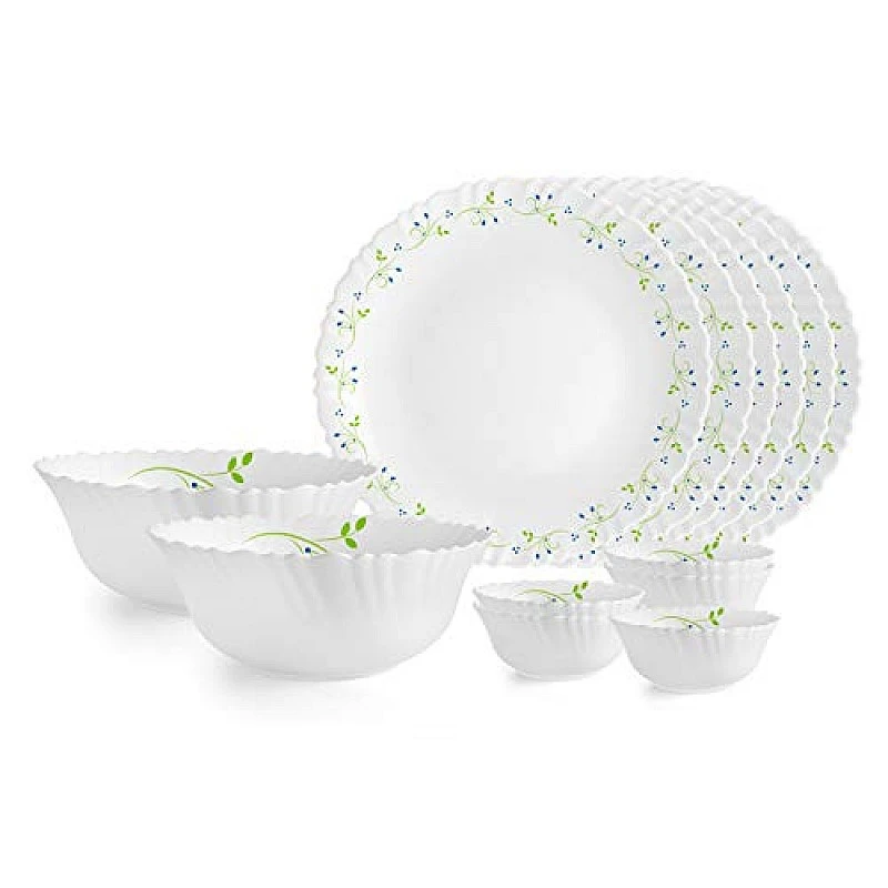 Cello Tropical Lagoon Dazzle Series Opalware Dinner Set, 35 Units Opal Glass Dinner Set for 6 Cello Tropical Lagoon Dazzle Series Opalware Dinner Set, 35 Units Opal Glass Dinner Set for 6