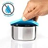 CELLO Steelox Stainless Steel Lunch Box Combo 4- Piece with Jacket, Blue,Ideal for Office CELLO Steelox Stainless Steel Lunch Box Combo 4- Piece with Jacket, Blue,Ideal for Office