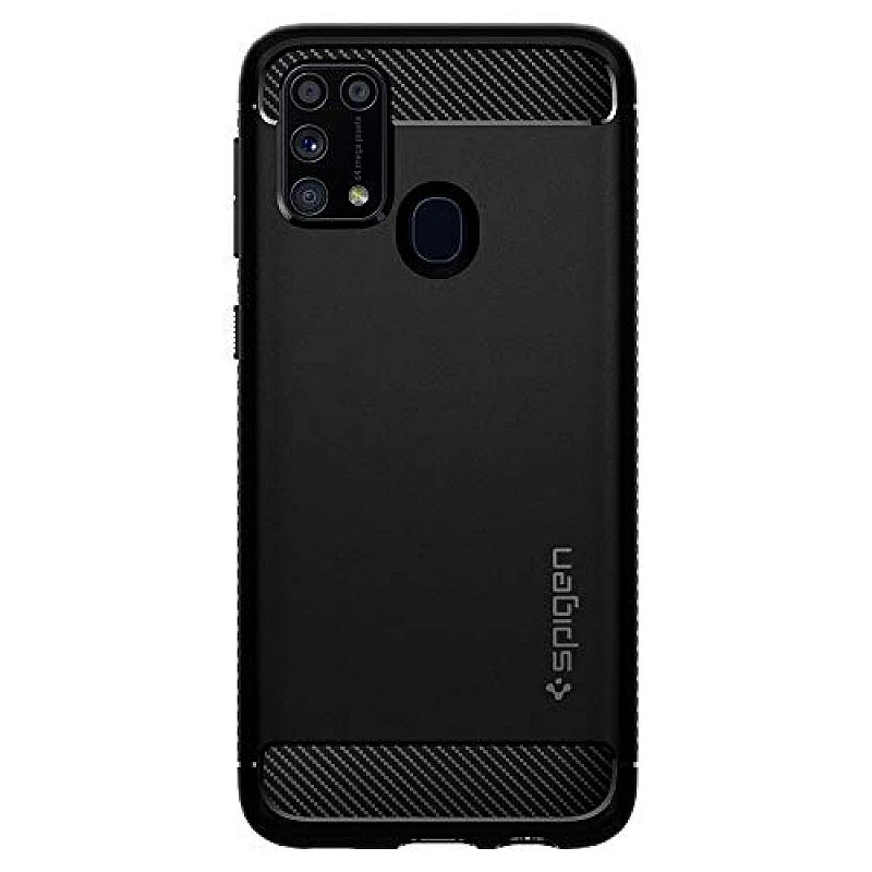 Spigen Rugged Armor Back Cover Case Compatible with Samsung Galaxy M31, M31 Prime and F41 (TPU | Matte Black) Spigen Rugged Armor Back Cover Case Compatible with Samsung Galaxy M31, M31 Prime and F41 (TPU | Matte Black)