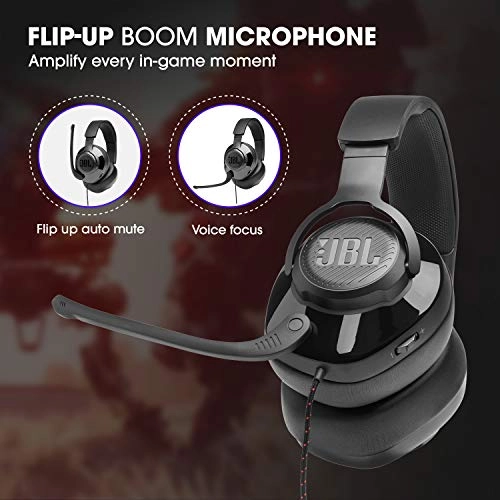 JBL Quantum 200 Wired Over-Ear Gaming Headset with Flip-up Mic (Black) JBL Quantum 200 Wired Over-Ear Gaming Headset with Flip-up Mic (Black)