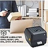 Zebra ZD230t Thermal Transfer Desktop Printer for Labels, Receipts, Barcodes, Tags, and Wrist Bands, Print Width 4 in, Prints Zebra ZD230t Thermal Transfer Desktop Printer for Labels, Receipts, Barcodes, Tags, and Wrist Bands, Print Width 4 in, Prints