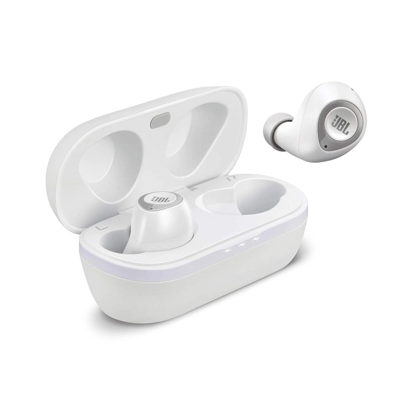 JBL T100TWS True Wireless in-Ear Headphones with 17 Hours Playtime, Stereo Calls & Bluetooth 5.0 (White) JBL T100TWS True Wireless in-Ear Headphones with 17 Hours Playtime, Stereo Calls & Bluetooth 5.0 (White)
