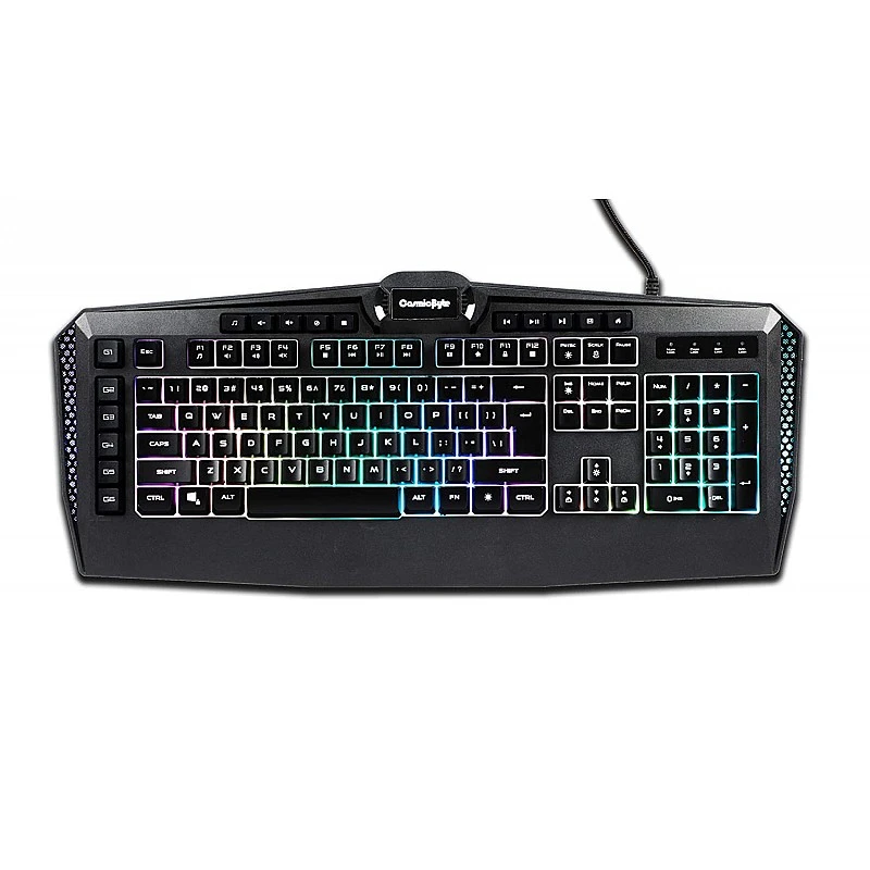 Cosmic Byte CB-Gk-15 Triton Gaming Keyboard, Per Key RGB, 6 Macro Keys, Software (Black) Cosmic Byte CB-Gk-15 Triton Gaming Keyboard, Per Key RGB, 6 Macro Keys, Software (Black)