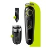 Braun Beard Trimmer BT3221 and Hair Clipper for Men, Lifetime Sharp Blades, 20 Length Settings, 50mins cordless trimming, Black/Volt Green