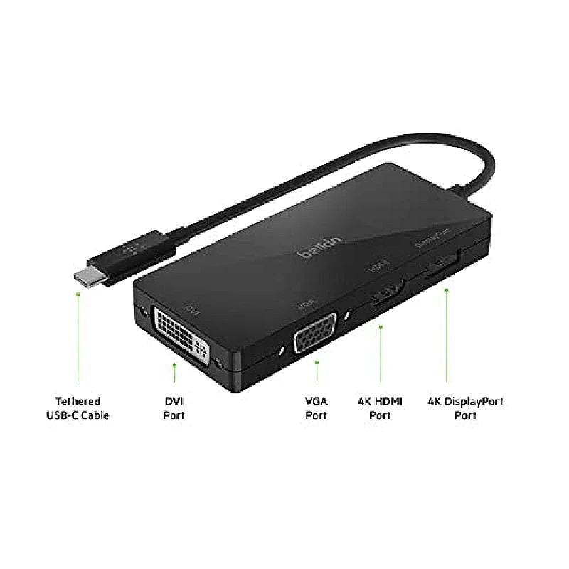 Belkin USB-C Multi Port Display Adapter (with Tethered USB-C Cable) Belkin USB-C Multi Port Display Adapter (with Tethered USB-C Cable)