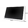 ViewSonic (Originated in USA 16 Inch FHD IPS Portable Touch Monitor,10 Point Capacitive Touch, Bezel Less TD1655 Silver