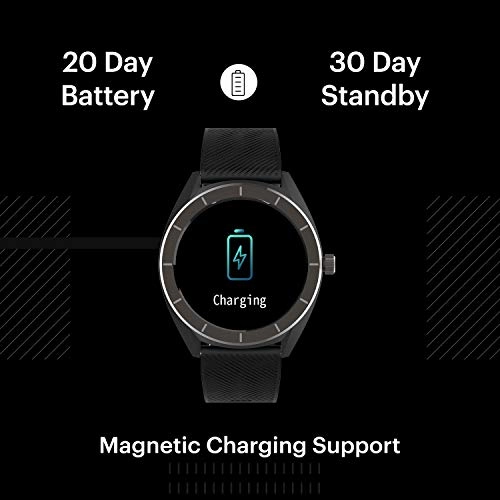 Noise NoiseFit Stainless Steel Endure Smartwatch with 100+ Cloud Based Watch Faces and 20 Day Battery Life (Charcoal Black)