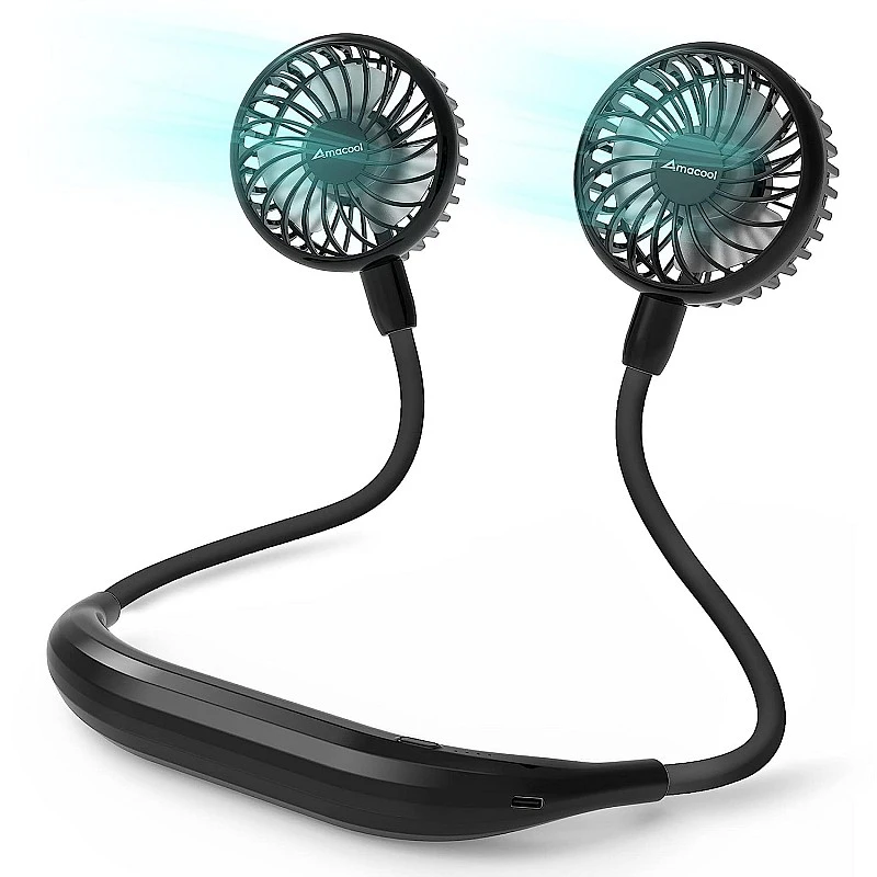 AIRTREE Neck Fan Battery Operated Neckband Fan Hand-Free Wearable Personal Fan for Hot Flashes AIRTREE Neck Fan Battery Operated Neckband Fan Hand-Free Wearable Personal Fan for Hot Flashes