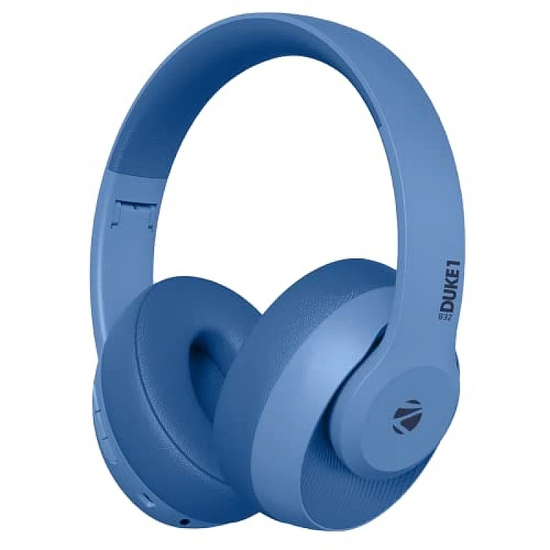 ZEBRONICS Zeb-DUKE1 Wireless Bluetooth 5.0 Over The Ear Headphone with Voice Assistant (Blue) ZEBRONICS Zeb-DUKE1 Wireless Bluetooth 5.0 Over The Ear Headphone with Voice Assistant (Blue)