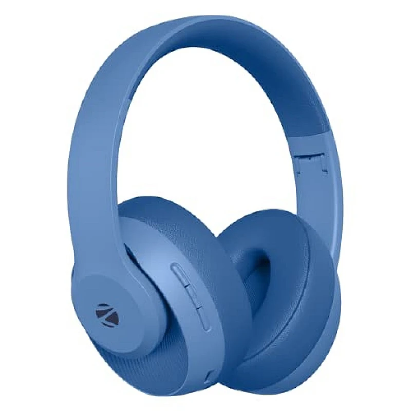 ZEBRONICS Zeb-DUKE1 Wireless Bluetooth 5.0 Over The Ear Headphone with Voice Assistant (Blue) ZEBRONICS Zeb-DUKE1 Wireless Bluetooth 5.0 Over The Ear Headphone with Voice Assistant (Blue)