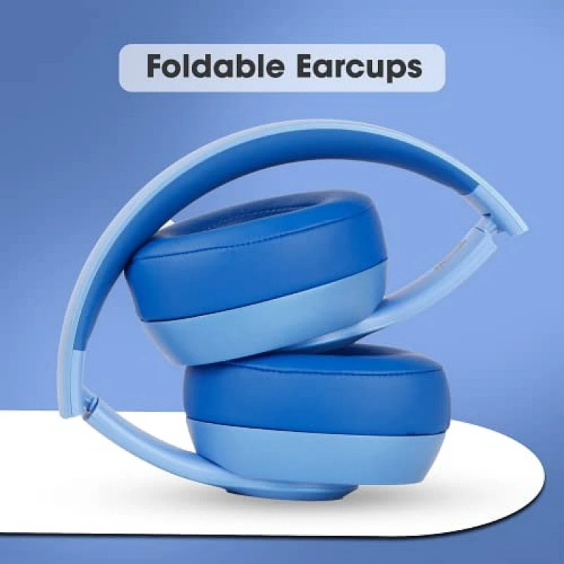 ZEBRONICS Zeb-DUKE1 Wireless Bluetooth 5.0 Over The Ear Headphone with Voice Assistant (Blue) ZEBRONICS Zeb-DUKE1 Wireless Bluetooth 5.0 Over The Ear Headphone with Voice Assistant (Blue)