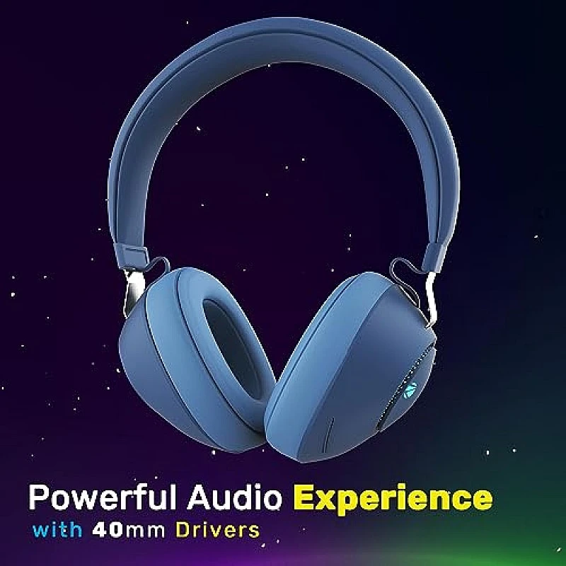 ZEBRONICS Zeb-Duke Bluetooth Wireless Over Ear Headphone with Mic (Blue) ZEBRONICS Zeb-Duke Bluetooth Wireless Over Ear Headphone with Mic (Blue)
