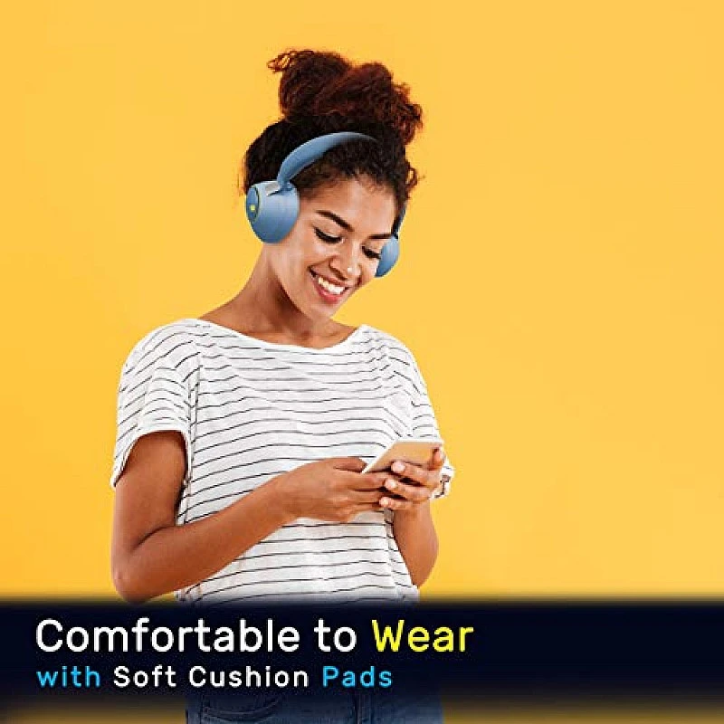 ZEBRONICS Zeb-Duke Bluetooth Wireless Over Ear Headphone with Mic (Blue) ZEBRONICS Zeb-Duke Bluetooth Wireless Over Ear Headphone with Mic (Blue)