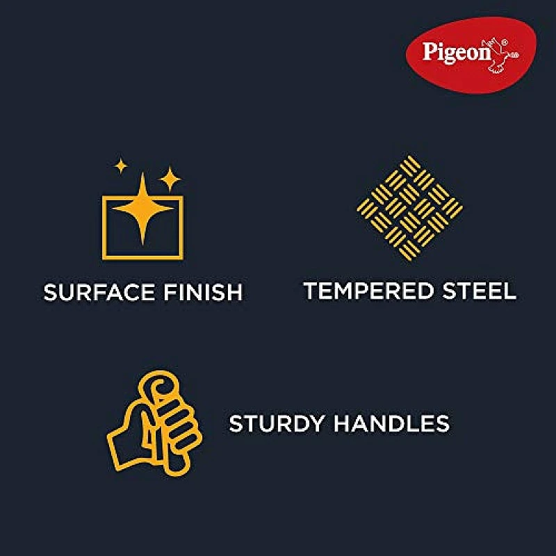 Pigeon by Stovekraft Angular Holder Shears Kitchen Knifes 6 Piece Set with Wooden Block (Stainless Steel) Pigeon by Stovekraft Angular Holder Shears Kitchen Knifes 6 Piece Set with Wooden Block (Stainless Steel)