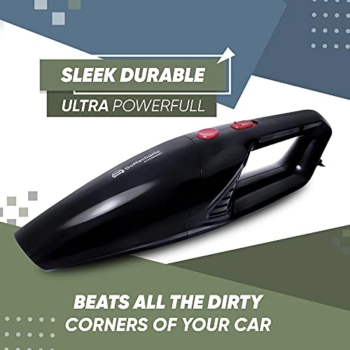 GoMechanic Neutron 4500 Handheld Super Suction Wet Dry Power Car Vacuum Cleaner with Anti-Bacterial Cleaning  (Black)