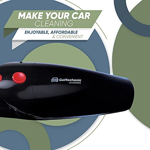 GoMechanic Neutron 4500 Handheld Super Suction Wet Dry Power Car Vacuum Cleaner with Anti-Bacterial Cleaning  (Black)