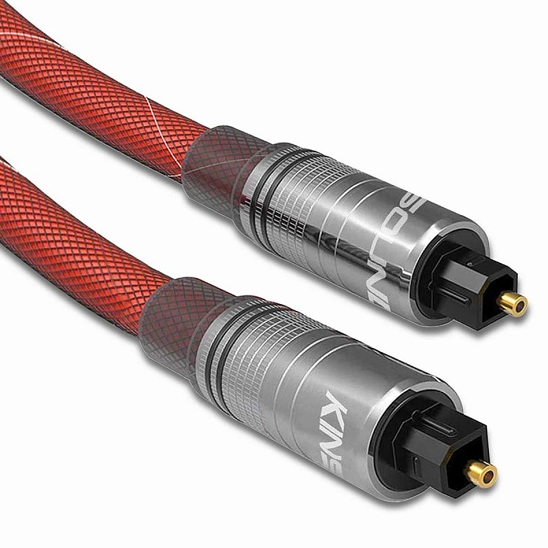 Kinsound Optical Audio Toslink Cable, Dolby Fiber Optic Cable Kinsound Optical Audio Toslink Cable, Dolby Fiber Optic Cable